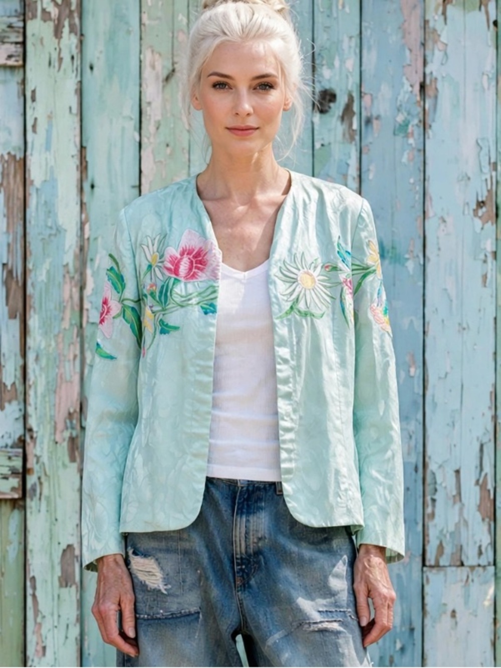Anne Crimmins for Umi Collections silk jacket